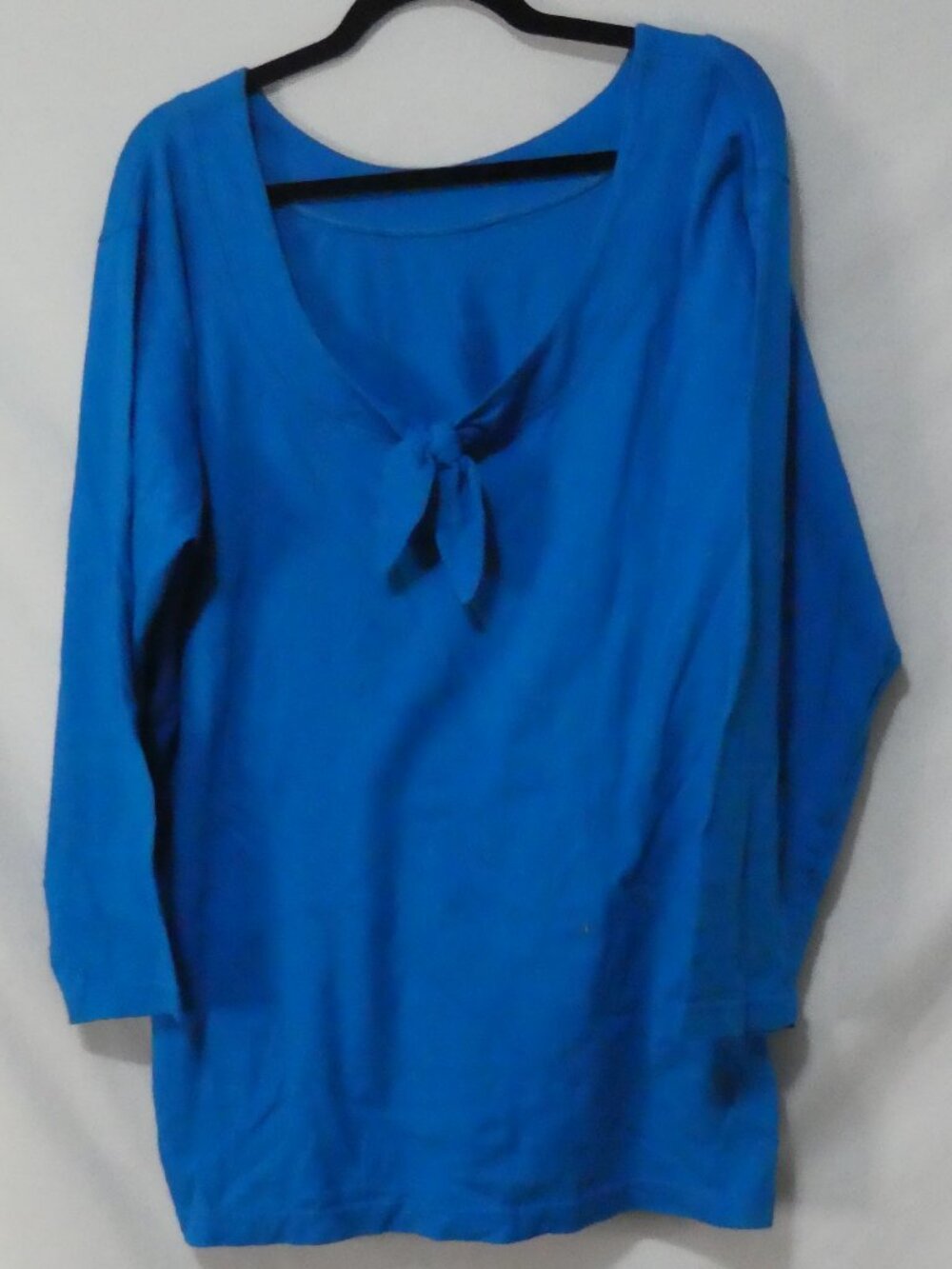 Blue Knot Detail Tunic Top Plus Size